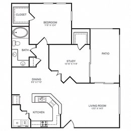 2 beds, 1 bath, 939 sqft, $1,655