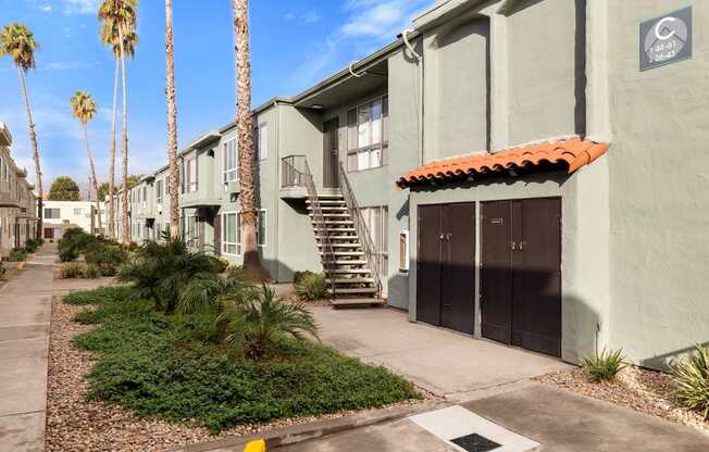 A building with a C symbol on it.