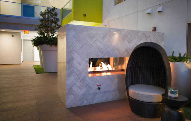 Outdoor Lounge Fireplace