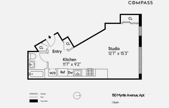 Studio, 1 bath, $3,250, Unit 802