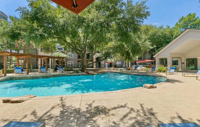 La Costa Villas in Dallas, Texas Pool with Lounge Chairs