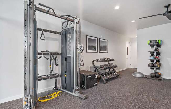 the collection 527 fitness room with exercise equipment