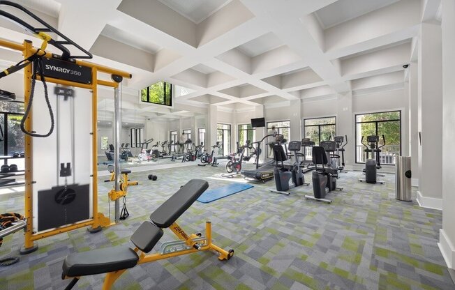 Fitness center with state-of-the-art machines