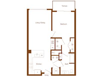 1 bed, 1 bath, 827 sqft, $2,739