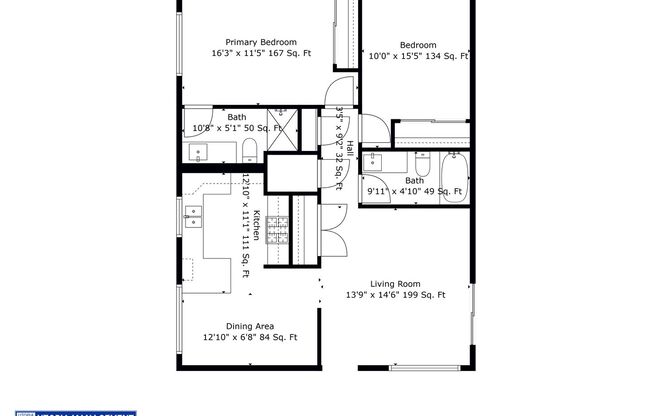 2 beds, 2 baths, 1,008 sqft, $1,799, Unit Unit A