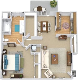 1 bed, 1 bath, 850 sqft, $1,300