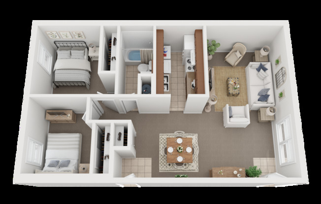 2 beds, 1 bath, 700 sqft, $880, Unit 56