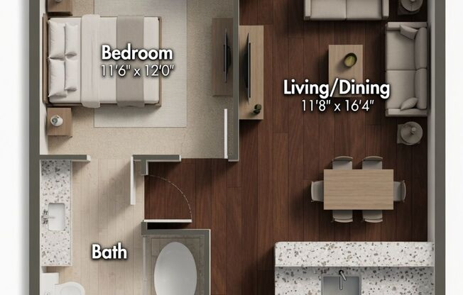 1 bed, 1 bath, 716 sqft, $1,933