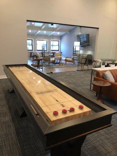 Shuffleboard in Game Room