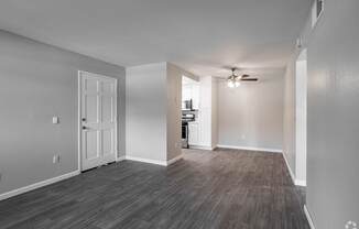 Upstairs unit with Carpet in the living roomat Lincoln Park Apartments, Corona, CA