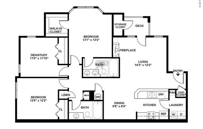 3 beds, 2 baths, 1,410 sqft, $1,876