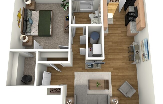 1 bed, 1 bath, 652 sqft, $1,092