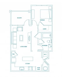1 bed, 1 bath, 838 sqft, $1,835