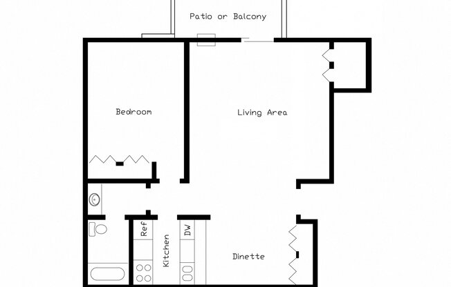 1 bed, 1 bath, 760 sqft, $1,525