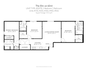 3 beds, 3 baths, 1,012 sqft, $849