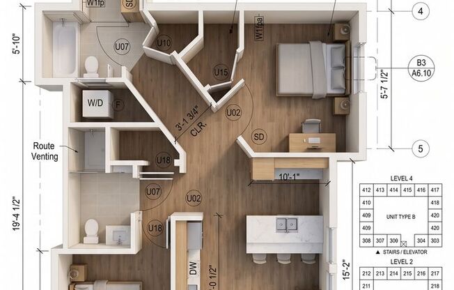 2 beds, 2 baths, 784 sqft, $2,678, Unit 202