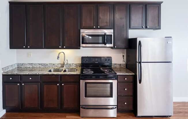 Stainless steel appliances available - The Buckingham / The Commodore / The Parkway Apartments