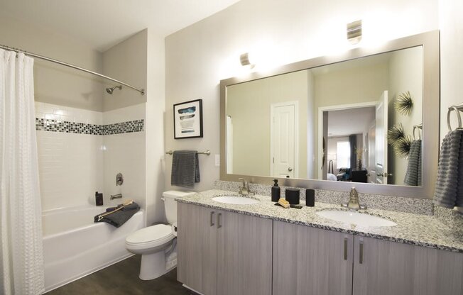 Dual vanities and framed mirrors