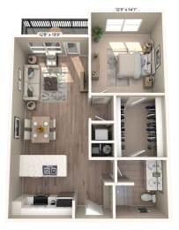 1 bed, 1 bath, 810 sqft, $1,176