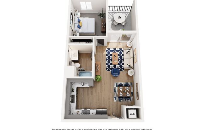 1 bed, 1 bath, 629 sqft, $2,600, Unit 301