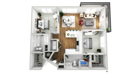2 beds, 2 baths, 1,206 sqft, $2,199