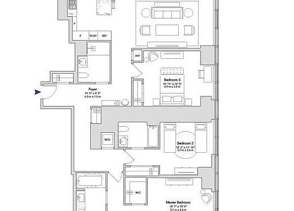 3 beds, 3 baths, 2,218 sqft, $27,000, Unit 31H