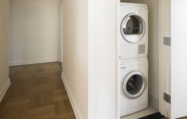 In unit washer and dryers at The Ashley, Upper West Side Luxury Apartments