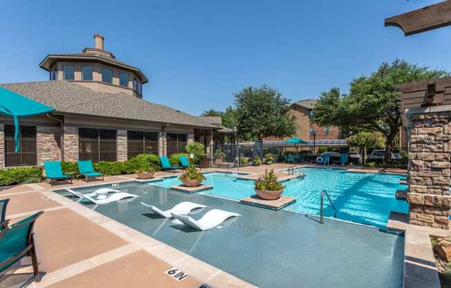 the preserve at ballantyne commons pool with lounge chairs and a resort style pool