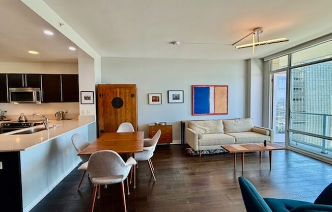 FURNISHED Modern 1BR + Den/1BA w/ Breathtaking Views, Deck + Housekeeping! AMSI