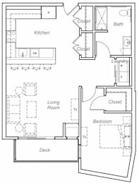 1 bed, 1 bath, 906 sqft, $1,791