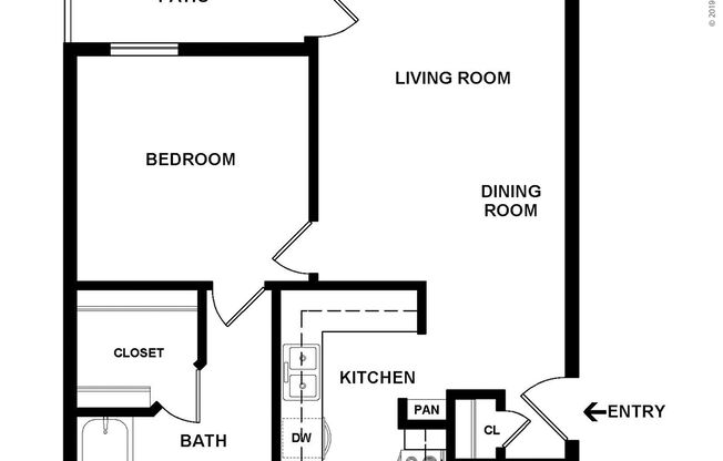 1 bed, 1 bath, 611 sqft, $1,200