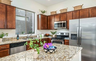 Kitchen with Stainless Steel Appliances at Avilla Marana Apartment Homes in Tucson Arizona