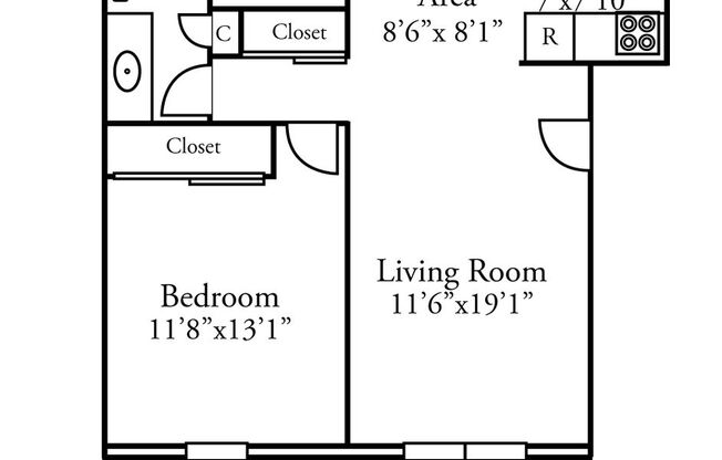 1 bed, 1 bath, $995, Unit # 43