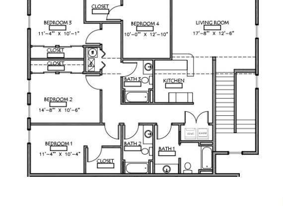 4 beds, 3 baths, 1,998 sqft, $5,560, Unit 04