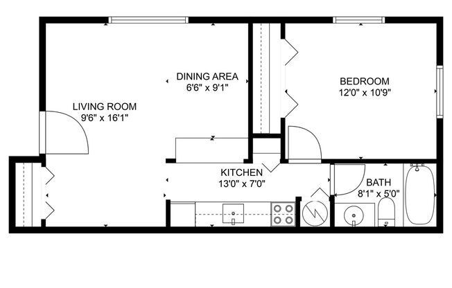 1 bed, 1 bath, 520 sqft, $999, Unit 1000 - B6