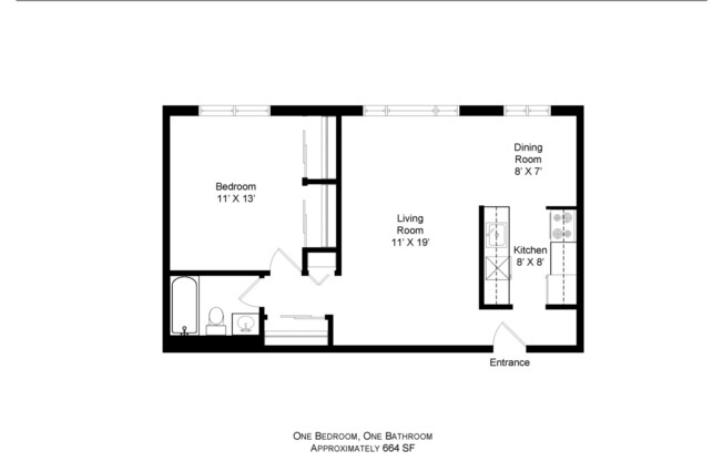 1 bed, 1 bath, 675 sqft, $1,495, Unit 202