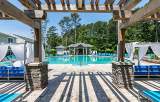 Saltwater Pool, Spa, And Sundeck With Cabanas at Linkhorn Bay Apartments, Virginia, 23451