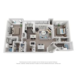 2 beds, 2 baths, 1,045 sqft, $1,819