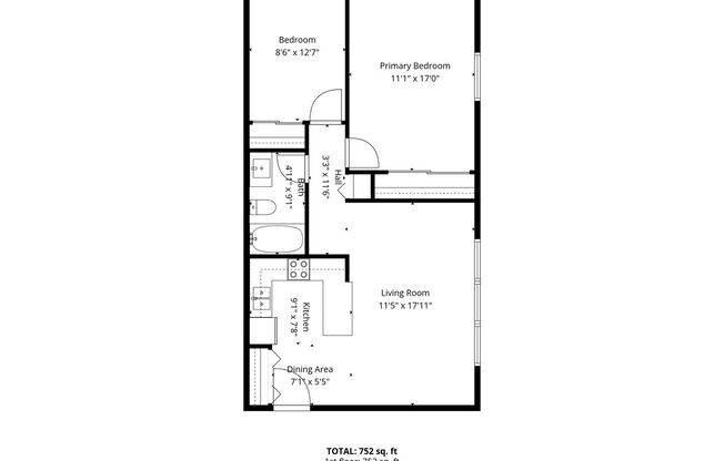 2 beds, 1 bath, 768 sqft, $1,099, Unit 2331-08