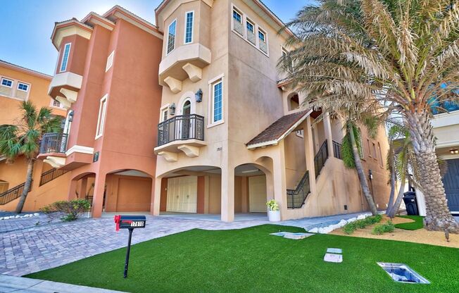 Gulf-Front Luxury Townhouse | 4 Bedrooms + Loft | Sleeps 17 | Game Room & Elevator