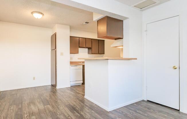 a refrigerator in a kitchen