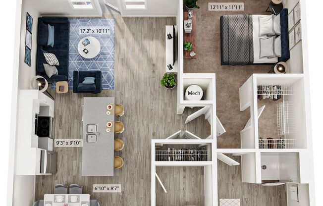 1 bed, 1 bath, 900 sqft, $1,960, Unit 1650-413
