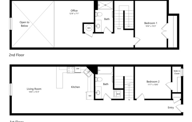 2 beds, 2 baths, 1,500 sqft, $1,995, Unit 157
