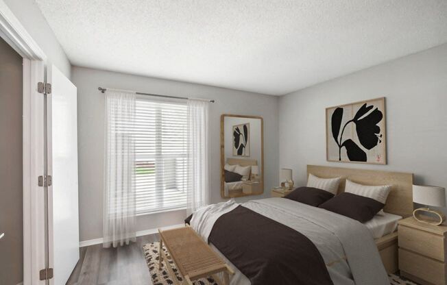 Bedroom with a Large Bed