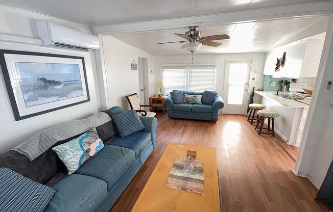 Beautiful fully furnished one bedroom, one bath manufactured home in a 55+ deed restricted gated community.