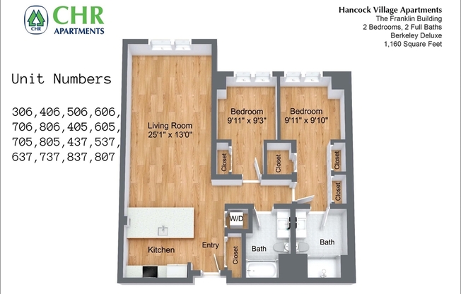 2 beds, 2 baths, 1,160 sqft, $4,595, Unit 837