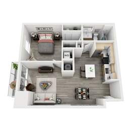 1 bed, 1 bath, 726 sqft, $2,608