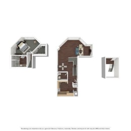 1 bed, 1.5 baths, 1,137 sqft, $4,719