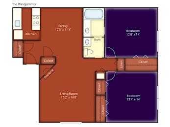 2 beds, 1 bath, 1,037 sqft, $1,345