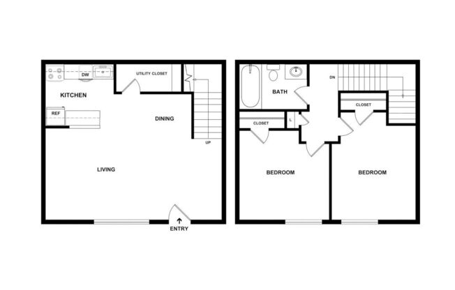 2 beds, 1 bath, 708 sqft, $1,775